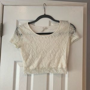 Cropped floral t shirt